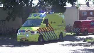 P1A1 Politie Brandweer en ambulance met spoed naar demos tijdens open dag brandweer Hoogezand [upl. by Pillihp]