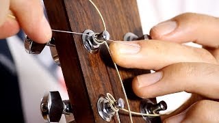 How to Change your Guitar Strings  Acoustic Guitar Maintenance [upl. by Cassandry659]