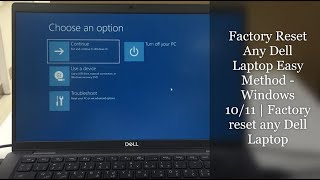 Factory Reset Any Dell Laptop Easy Method  Windows 1011  Factory reset Dell Laptop stepbystep [upl. by Cassidy]