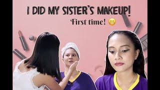 DID MY SISTERS MAKEUP  FUN MAKEUP PRACTICE  Rizza’s Tales [upl. by Chae888]