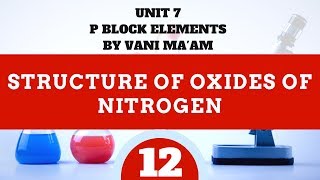 Structure of Oxides of Nitrogenl Part 12chemistryUnit 7I class 12 tricksp block [upl. by Ferdinand]