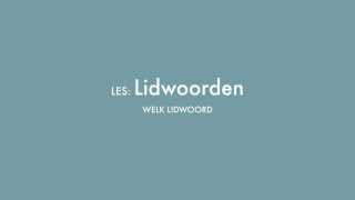 Les 1 Lidwoorden  Nederlands leren [upl. by Neeka]