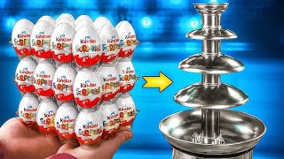 Ultimativer Brunnen von Kinder Surprises Haribo Gummibärchen Käse Honig Gummiwürmer von VANZAI [upl. by Pacificas]