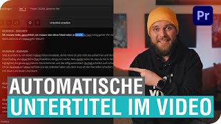 Automatische Untertitel in Minuten Premiere Pro Tutorial [upl. by Ireg]