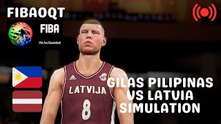 Gilas Pilipinas vs Latvia FIBA OQT Simulation [upl. by Ane]