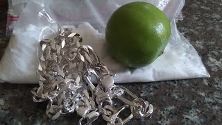 Como LIMPIAR Prendas De PLATA con Bicarbonato de SODIO y LIMON TOTALMENTE FACIL  RAPIDO Y EN CASA [upl. by Yemar963]