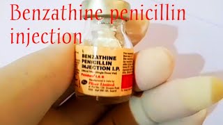 How to inject Benzathine penicillin injection  intramuscular    حقنة  whatilearntoday [upl. by Junji]