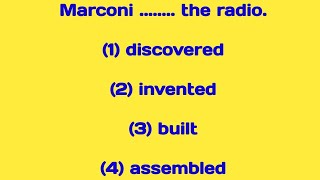 Marconi  the radio 1 discovered 2 invented 3 built 4 assembled [upl. by Conway869]