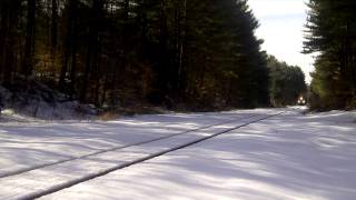 Excited Train Guy finds the Snow Train in Kings NY [upl. by Nylhtac]