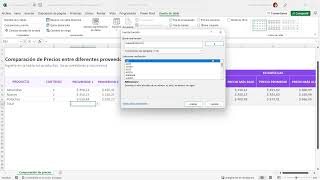 Cómo hacer un sistema de comparación de precios en Excel [upl. by Ssalguod]