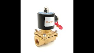 UW15 2W16015 12 Normally Closed Water Air Gas Oil Brass Electric Solenoid Valve 220V 24V 12V [upl. by Irret]