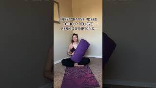 3 postures to help with period symptoms 😩🩸 yoga periods [upl. by Deibel]