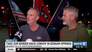 Take Back Our Border convoy gathers in Denham Springs before heading west [upl. by Yusem]