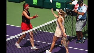 2018 Miami Quarterfinals  Jelena Ostapenko vs Elina Svitolina  WTA Highlights [upl. by Yodlem]