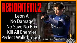 No Commmentary Resident Evil 2 PS1 Leon A No Damage No Save No Box Kill All Enemies [upl. by Dambro]