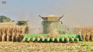 JOHN DEERE S790 on Tracks HARVESTING CORN [upl. by Godderd]