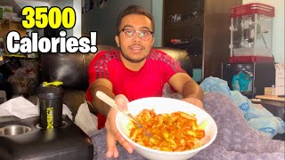 HardGainer Winter Bulk Day 11  Full Day of Eating 3500 Calories and LEGSABS Home Workout [upl. by Analah]