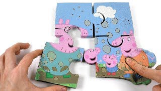 Kinetic Sand Green Screen Mad Mattr Funny Magic Show Peppa Pig Puzzle Nursery Rhyme Kids [upl. by Ahsieat]