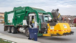 Peterbilt 320  McNeilus Meridian Garbage Truck w The CurottoCan [upl. by Annawyt]