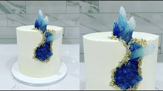 Crystal geode cake  Cake decorating tutorials  Sugarella Sweets [upl. by Htrow]