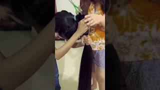 Transforming Hair into Hope 😊 haircut hairdonation donate longhair ytshorts cut viralvideo [upl. by Tal]