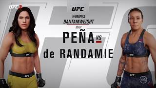 EA Sports UFC 3 Julianna Pena Vs Germaine de Randamie [upl. by Nod]