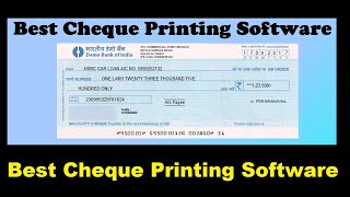 Best Cheque Printing Software for ALLINDIANBANKS [upl. by Dyche]