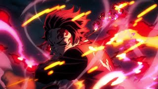 Demon Slayer  Tanjiro vs uppermoon 4 Hinokami Kagura Dragon Sun Halo Head Dance [upl. by Timoteo508]