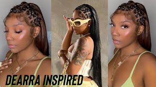 Dearra Inspired Hair Tutorial  rubber band hairstyle [upl. by Saint800]