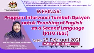 Program Intervensi Tambah Opsyen Teaching Of English As A Second Languange PITO TESL [upl. by Range]