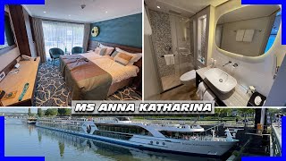 Flusskreuzfahrtschiff Anna Katharina  Außenkabine mit französischem Balkon Oriondeck  4K [upl. by Karlene775]