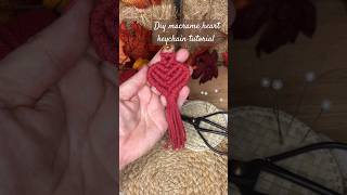 DIY Macrame Heart Keychain Tutorial  macrame keychain tutorial  Macrame step by step tutorial [upl. by Colfin960]