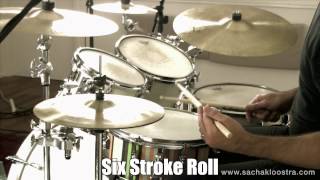 Six Stroke Roll Drum Rudiment On Snare amp Drum Kit [upl. by Alberto]