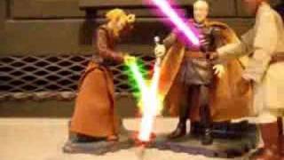 SW Action Figures Lightsaber Fight Compilation [upl. by Gnirol83]