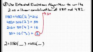 The Extended Euclidean algorithm [upl. by Joana]