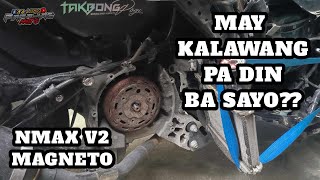 NMAX V2 2YRS MAGNETO kalawang repaint DIY  stator assembly cleaning  PAPAJAC MOTO [upl. by Enived]