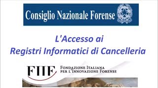 4 PCT Base laccesso ai Registri informatici di Cancelleria [upl. by Dall637]