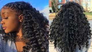 Super Easy Half Feed in Front Braids w Half Crochet Hair Protective Hairstyle Tutorial [upl. by Nylidam]