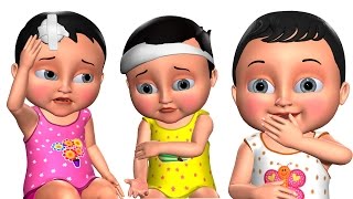 Five Little Babies jumping on the Bed  Kids Songs  3D Nursery Rhymes for Children [upl. by Yldarb500]