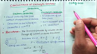 Conductance of electrolytic solutions class 12 [upl. by Deys]