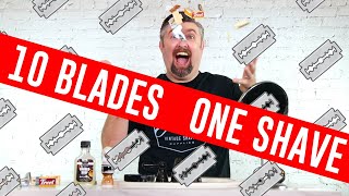 10 Blades One Epic Shave Part 2 Which Double Edge Razor Blade is Best [upl. by Elisabeth]