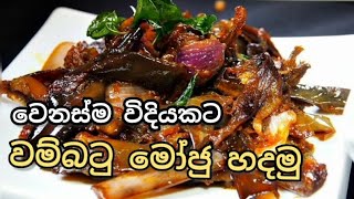 how to make easy brinjal moju recipe Sri Lanka style brinjal moju recipeරසවත් වම්බටු මෝජුවක් හදමු [upl. by Ahsila110]