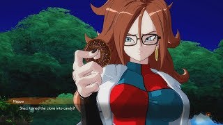 DRAGON BALL FIGHTERZ Android 21 Eats Goku Clone Reveals She an Android [upl. by Mulac332]