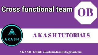 Cross functional team  Organisational Behaviour  B Tech  A K A S H Tutorials 21 [upl. by Bart426]