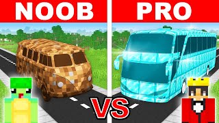 NOOB vs PRO BUS House Build Challenge in Minecraft [upl. by Barthelemy142]