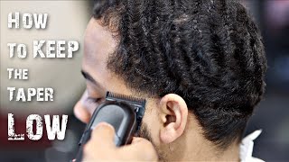 BARBER TUTORIAL HOW TO DO A LOW TAPER ON 360 WAVES [upl. by Younglove569]