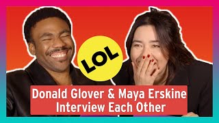 Donald Glover amp Maya Erskine Interview Each Other [upl. by Cordie]