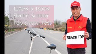 36V48V 1200W amp 1500W Electric Scooter Top Speed Test [upl. by Inaboy164]