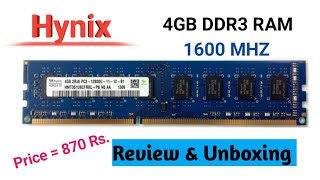 Hynix 4GB DDR3 RAM Review amp Unboxing video [upl. by Eerpud]