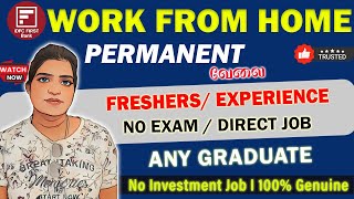 🔴 FREE 😎 Work From Home Jobs in Tamil 🔥Direct Job Without Exam  No Investment Job [upl. by Eyllek807]